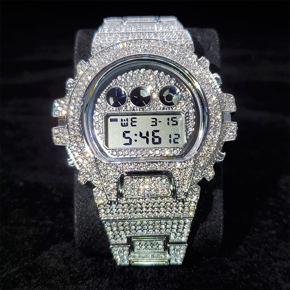 Casio iced out online watch