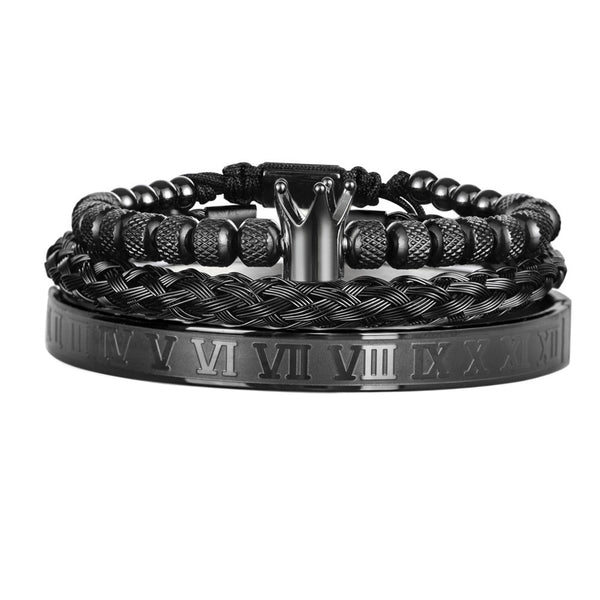 IP Black Royal Crown Bracelet