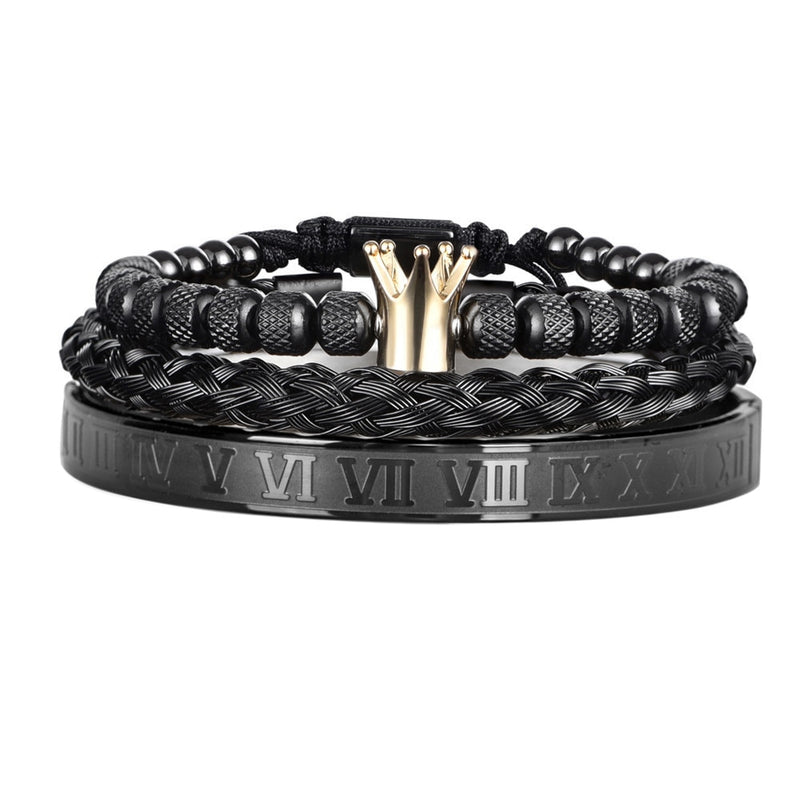 IP Black Royal Crown Bracelet