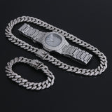 3 Piece Diamond Cuban Link Set