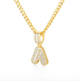 Diamond Initial Letters pendant (18k gold chain included)