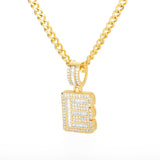 Diamond Initial Letters pendant (18k gold chain included)