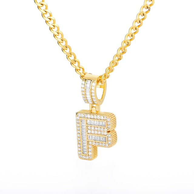 Diamond Initial Letters pendant (18k gold chain included)