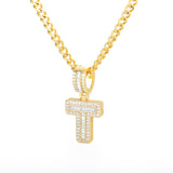 Diamond Initial Letters pendant (18k gold chain included)