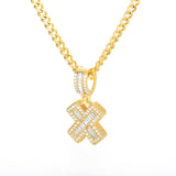 Diamond Initial Letters pendant (18k gold chain included)